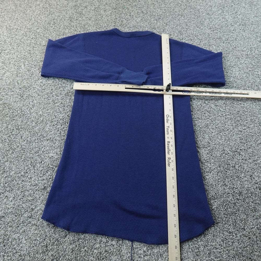 VTG JE Morgan Shirt Mens L Blue Waffle Knit Thermal Long Johns Underwear Top USA - Picture 6 of 9